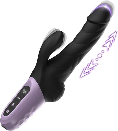 Вібратор для жінок з функцією удару - дildo, секс-іграшка для жінок та пар. 9 режимів вібрації та режим удару, G-точка та кліторальний масаж.