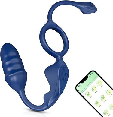 Масажер для простати ChiCLSQ з анальним кільцем, 9 режимів вібрації та керуванням через додаток. Секс-іграшка для чоловіків