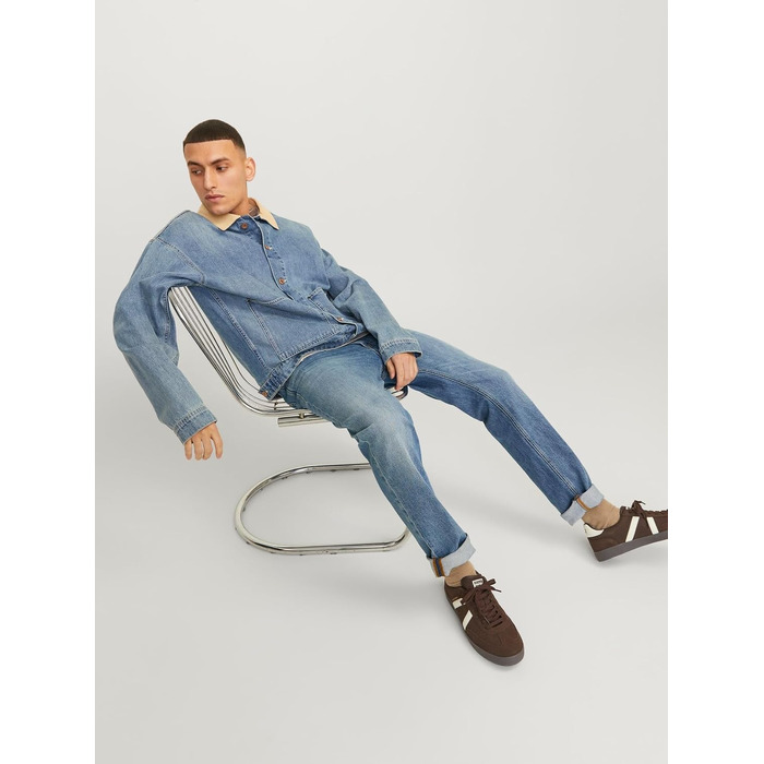 Чоловічі джинси Jack & Jones Regular Fit JJICLARK синього кольору, Denim
