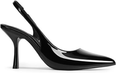 Жіночі туфлі-човники Slingback DREAM PAIRS з відкритим задником, чорні, лаковані, розмір 39 EU