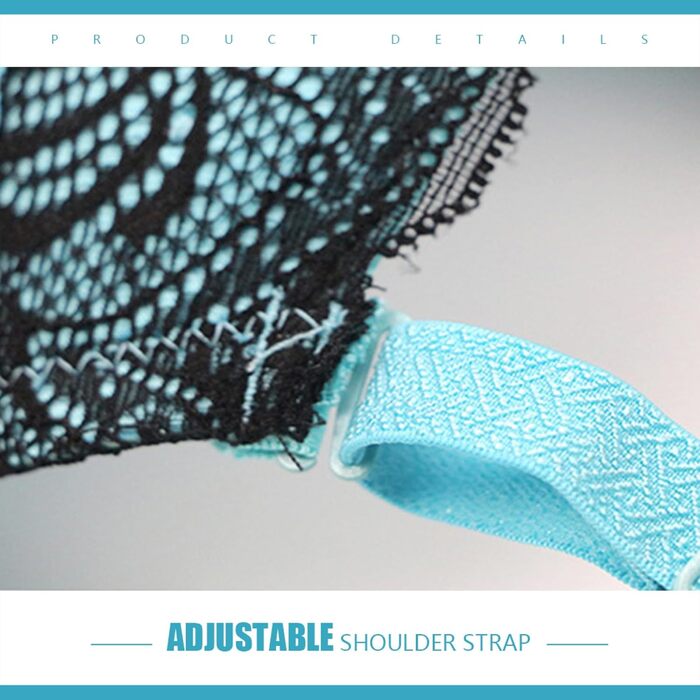 Чорний мереживний бюстгальтер та труси Moonbadi з пуш-ап, розмір 85E, червоний