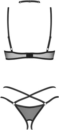 Сет нижньої білизни Obsessive Donarella, чорний, XL/XXL