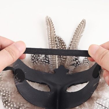 Венеціанська маска для жінок та чоловіків, маска для маскараду, маска з пір'ям, маска ворон для карнавалу, Фашинг, Хелловін, косплей, аксесуари до костюма (коричнева)