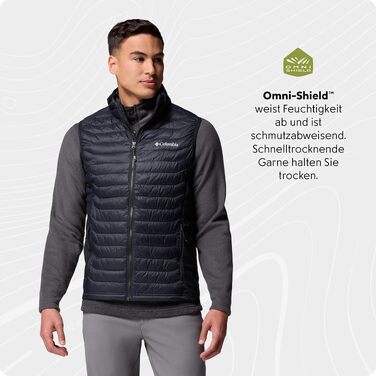 Чоловічий гібридний жилет Columbia Powder Pass Hybrid Vest, чорний, розмір M