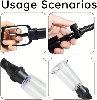 Набір для стимуляції клітора Guspiun: ручна вакуумна помпа з 2 сосками для клітора та 3 сосками для грудей, сексуальна іграшка для жінок, парна