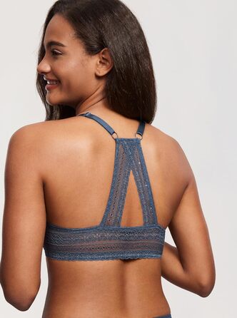 DOBREVA: жіночий бюстгальтер push-up з застібкою спереду, з кісточками, м'який, для топу, глибокий виріз, на зав'язках, з м'якою чашкою (70B, Sargasso)