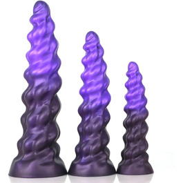 Анальний плаг з силікону Kuaecr - спіральний, з різьбою, для чоловіків та жінок