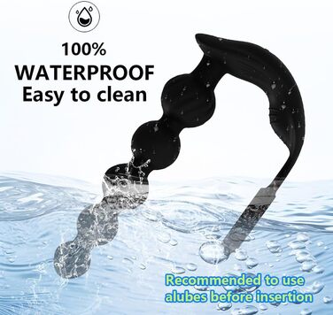 Анальні вібратори для чоловіків NAIXBTY з простатичним масажером, кільцем для пеніса та анальними кульками. 10 режимів вібрації, Butt Plug, секс-іграшки для чоловіків