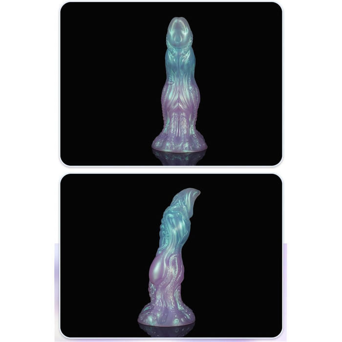 Анальний вібратор Yasexx Fantasy Monster - силіконовий дildo з присоскою для чоловіків та жінок (блакитний, L/M)