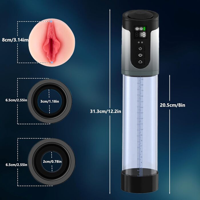 Електрична помпу для збільшення пеніса BDSMYEE - стимулятор, масажер для чоловіків