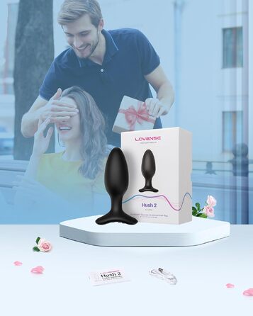 Анальний вібратор-пробка Lovense Hush 2 з дистанційним керуванням через додаток, силіконова, IPX7, 38мм