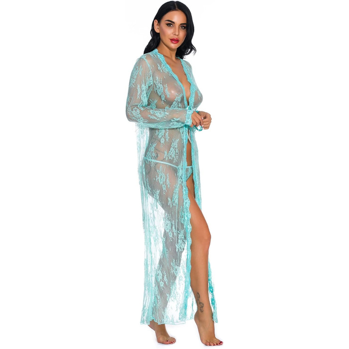 Комплекти нижньої білизни GMDNS для жінок: сексуальні нічні сукні великих розмірів (до 200 кг). Яскравий зелений колір, розмір S.