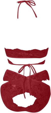 Сексуальна спідниця-боді SRZYMJ з мереживом, V-подібний виріз, червона (A5-L)