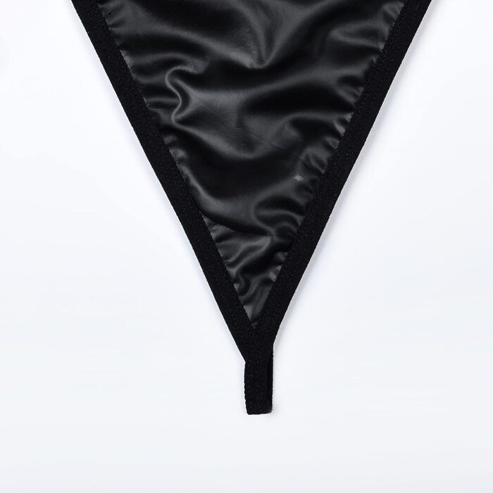 Сексуальний жіночий комплект спідньої білизни з стрінгами, висока талія, глибокий V-подібний виріз, бюстгальтер push-up та труси G-string, мереживна піжама для жінок, білий (B-чорний, M)