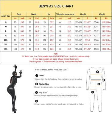 Костюм-комбінезон BESYFAY з лакованої шкіри для жінок, чорний, з капюшоном та рукавичками