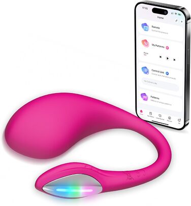 LOVENSE Lush 4.0 - вібратор G-Spot з LED-підсвіткою та пультом дистанційного керування - іграшка для дорослих для жінок та пар