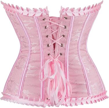 Корсет Grebrafan для жінок: сексуальний, з мережива, класичний (28-30, рожевий)