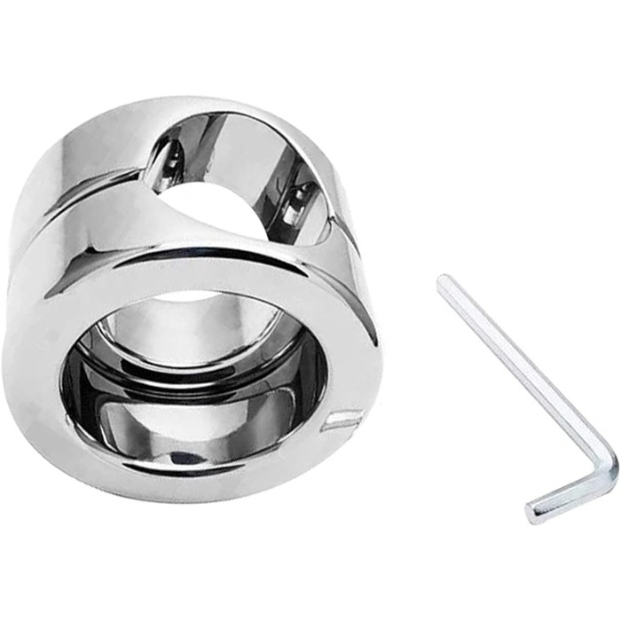 Сталевий натягувач яєчок, кільце для яєчок SeLgurFos, кільце для яєчок, кільце для статевого члена, еротичні іграшки для чоловіків (подвійний шар)