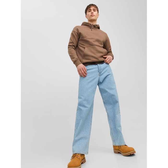 Чоловічі джинси Jack & Jones JJIALEX Baggy Fit синього кольору, денім
