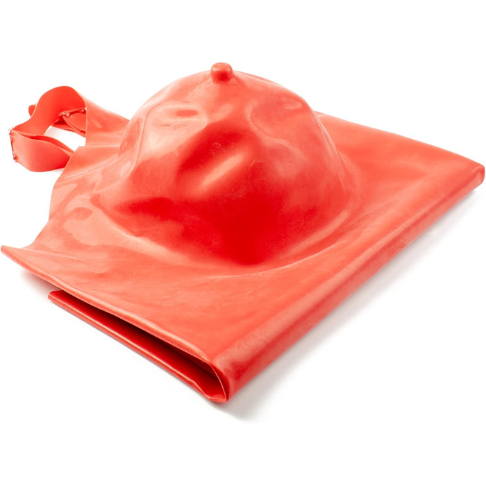 Корсет латексний Rubberfashion з чашками для грудей, довжина талії, чорний, 0.4 мм (M)