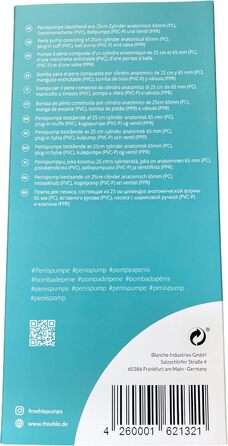 Анатомічна вакуумна помпа для чоловіків FRÖHLE PP022 XXL - 1 шт.
