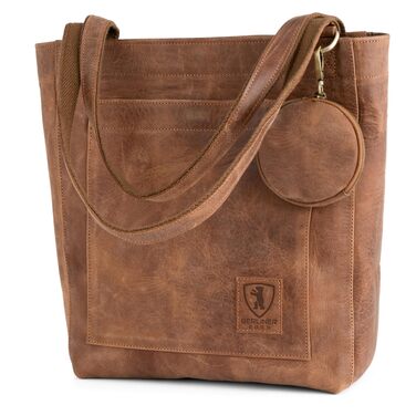 Жіноча шкіряна сумка-шопер Berliner Bags Vintage Seville, сумка з ручками в кольорі Camel