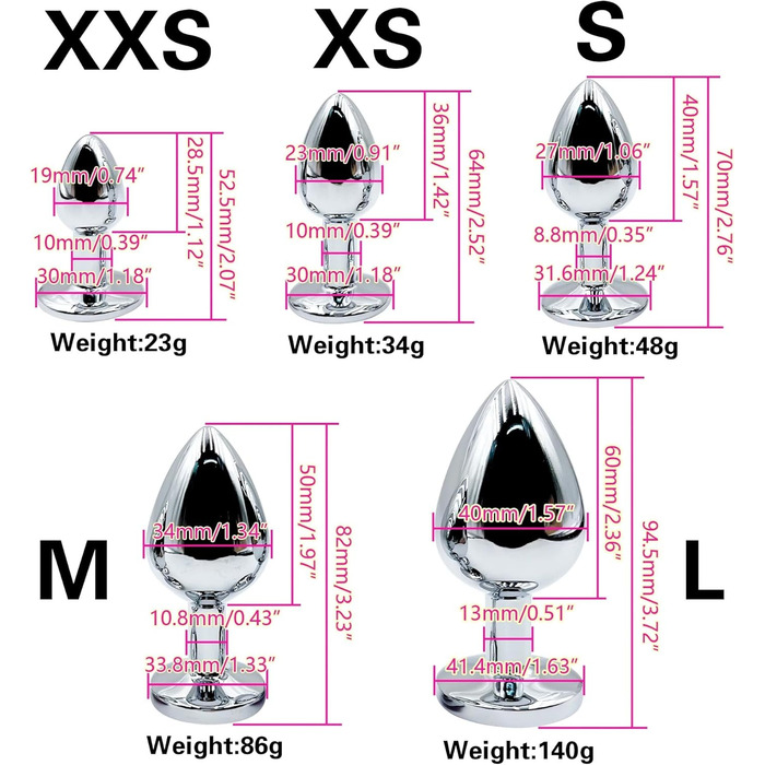 Анальні пробки з металу: набір для дорослих, 5 розмірів, для чоловіків та жінок. Іграшки для пар, дорослі інтимні іграшки