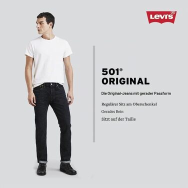 Чоловічі джинси Levi's Stonewashed Black (розмір 30W / 32L), класичні чорні