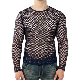 Чоловіча прозора футболка з сітки, сексуальний дизайн, для клубу та вечірок