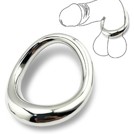 Кольце для статевого члена з вигнутою поверхнею (Eichelring) для чоловіків. Металеві кільця для статевого члена (маленькі, срібні)