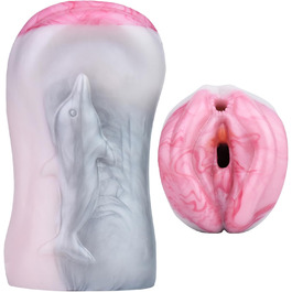 Силіконовий мастурбатор Qiyasex для чоловіків 2-в-1 з реалістичним дизайном тварин, анальний та вагінальний отвори, великий, компактний, 3D, сексуальна іграшка для чоловіків