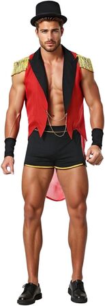 Костюми екзотичного одягу для чоловіків, ролевий сет для косплею, обтислі спідні, ідеально для пар. Червоний, M