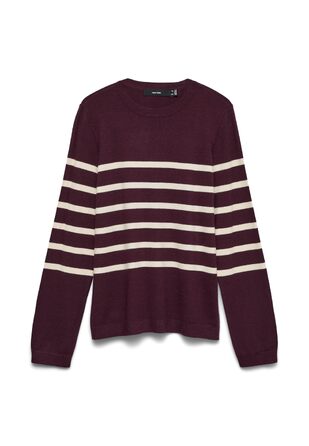 Жіночий в'язаний светр VERO MODA VMSABA, колір Winetasting, розмір S
