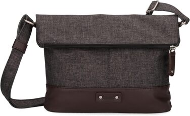 Жіноча сумка-кросбоді Zwei Olli OT6 Rolltop, водонепроникна сумка через плече 2.4 л, двоколірний дизайн (Espresso)