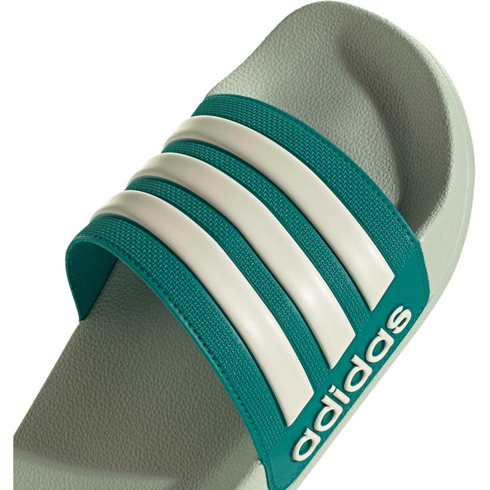 Чоловічі тапочки-шльопанці adidas Adilette Shower Velcro Linen Green Wonder White Equipment Green, розмір 43 EU