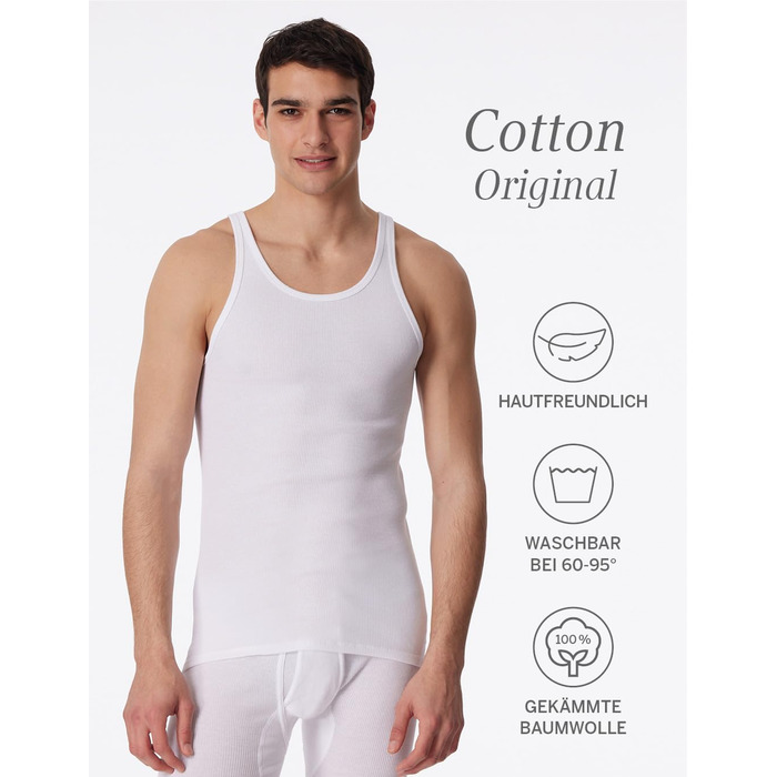 Труси чоловічі Schiesser 2 шт. Sportslip з вирізом, Original Feinripp, XXL, чорний