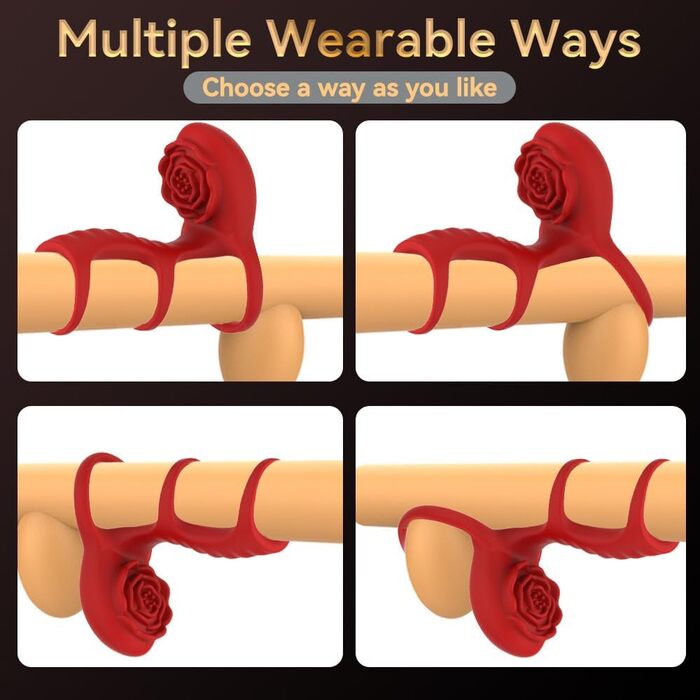 Вібратор для чоловіків, кільце для статевого члена з пультом керування, 9 режимів, силікон