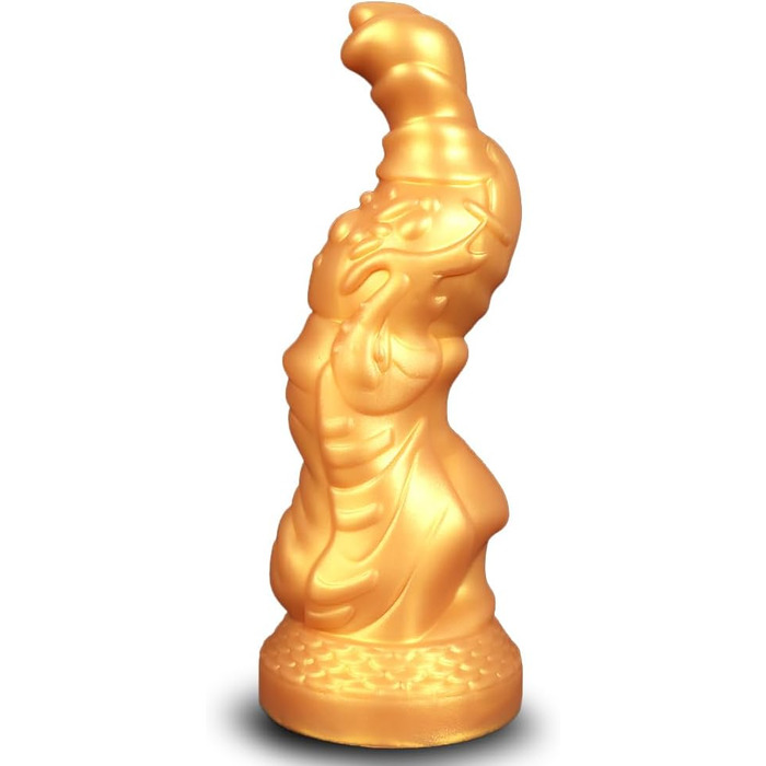 Анальний плаг з силікону SMGKB з сильним присоском, золотий, для масажу G-Spot та простати