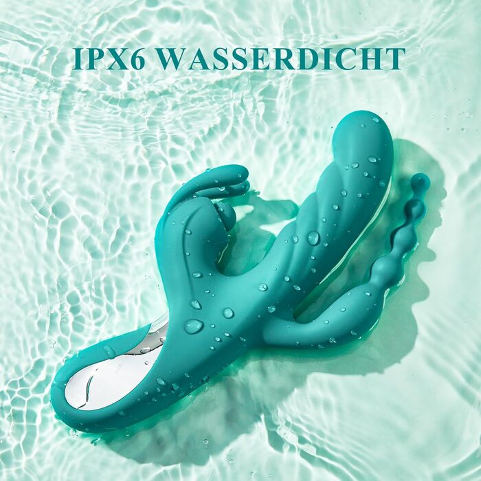 Вібратор G-Punkt Rabbit 3-в-1: анальний дildo, стимулятор клітора, для жінок. Силіконовий вібратор, іграшки для дорослих, для пар. 5 режимів вібрації, XXL