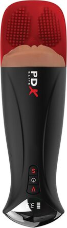 Мастурбатор PDX Elite Fuck-O-Matic Pro XL, коричневий, 34.9 см