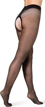 Шкарпетки-шкарпетки BANANALU 20 Den з відкритою паховою частиною (XL, Чорний)