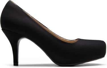 Жіночі класичні туфлі-човники DREAM PAIRS на шпильці для офісу та бізнесу, чорний замша, розмір 40.5 EU