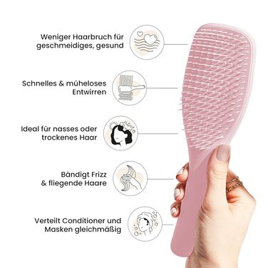Щітка для волосся Tangle Teezer Ultimate Detangler для вологого та сухого волосся всіх типів, розплутуюча, Millennial Pink