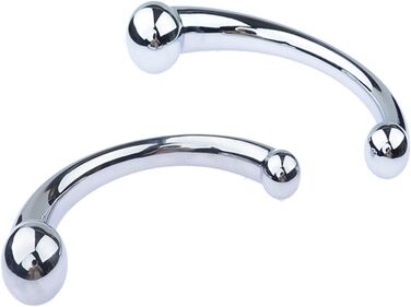 Масажний стрижень Doppekopf Dido з подвійним кінчиком (срібло) для чоловіків та жінок