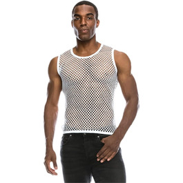 Чоловіча сітчаста футболка з прозорим дизайном, сексуальна сорочка для нічного клубу, стильна футболка в стилі стрітвір