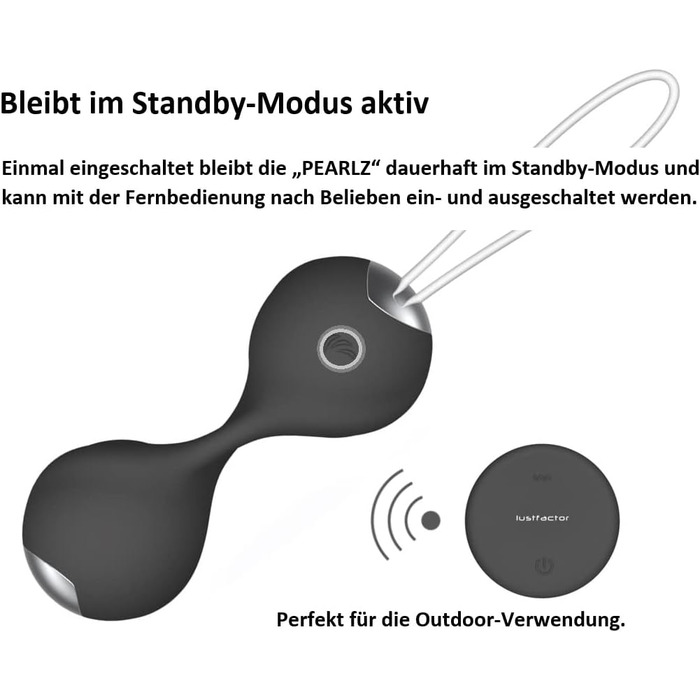 Vibratorei Lustfactor PEARLZ DeLuxe: Бездротовий вібратор із пультом керування для жіночої стимуляції | Зілікон, перезаряджається