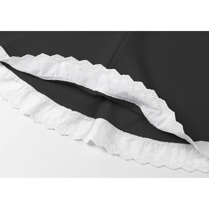 Костюм горничної MaxToonrain: Французьке плаття в стилі аніме Лоліта, костюм для жінок та дівчат (Чорний-Аліс, 6 шт., L)