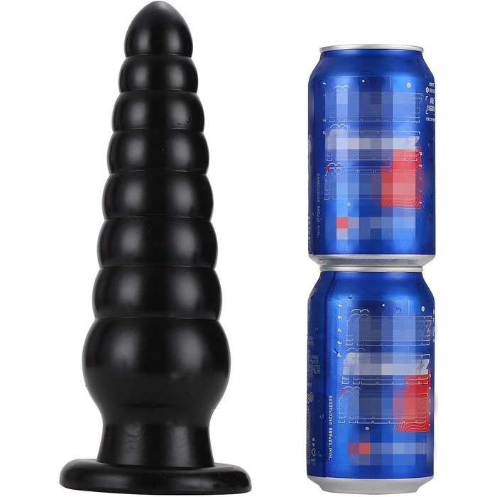 Анальні секс-іграшки YXBLV - великий плагін з сильною присоскою, гнучкий дилда, стимулятор G-точки, 25.5 см, чорний