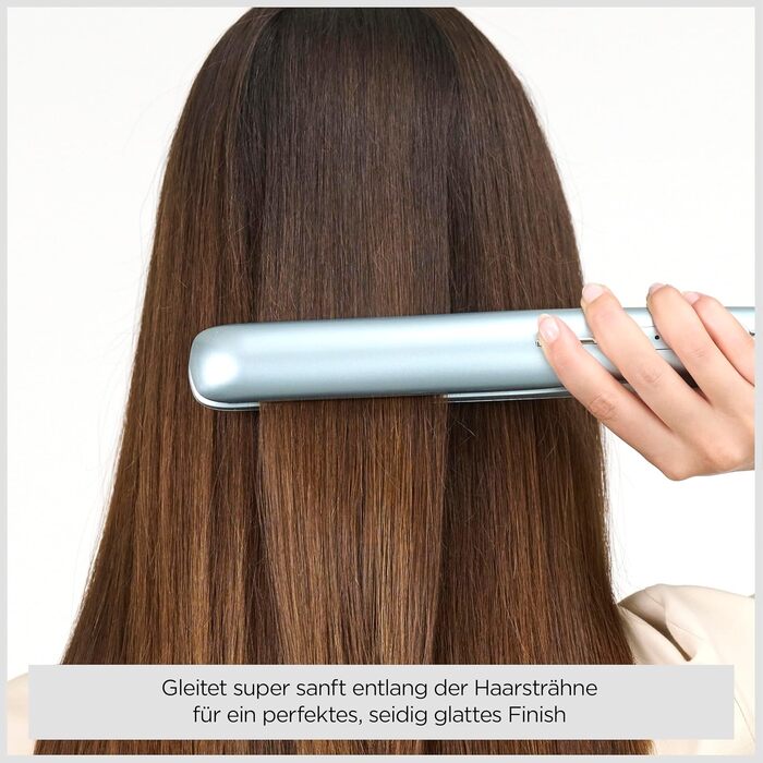 Випрямляч для волосся BaByliss Hydro Fusion ST573E з технологією Dual-Ion, ефект проти пухнастості, 5 режимів температури, синій