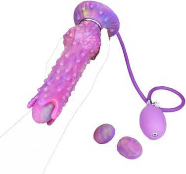 NAIXBTY Світлячковий Інопланетний Овопозитор Дільдо, Пневматичний Фентезі Інопланетний Дільдо з П'ятьма Світлячками, G-Spot Мастурбатор, Секс-Іграшка Екстремальна для Жінок та Чоловіків, Секс-Яйце, Анальний Плагін Дільдо